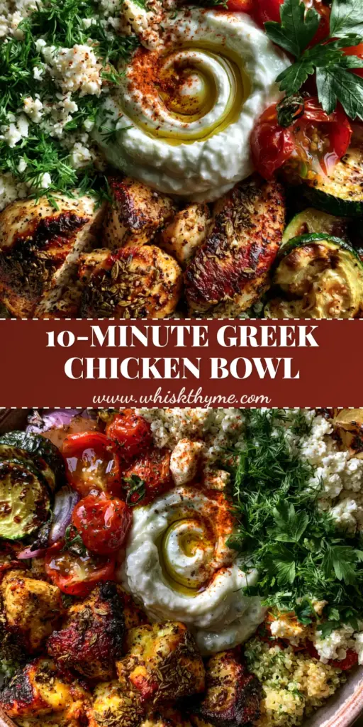 Greek foods Meal Prep: The Ultimate Charred Chicken & Lemon Quinoa Bowls 4 A vibrant Greek foods meal prep bowl with charred chicken, lemon quinoa, and creamy tzatziki. (Greek foods)