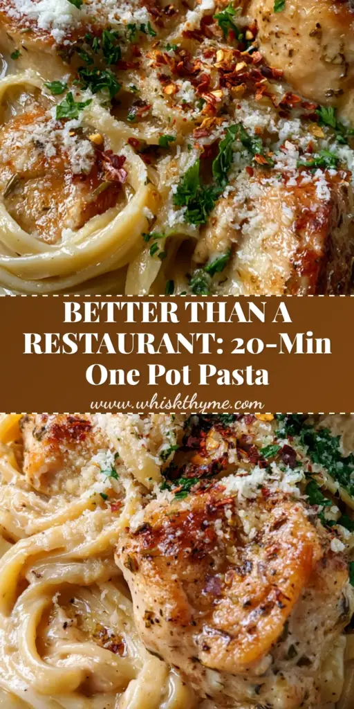 Garlic Butter Chicken Pasta Recipe: The Ultimate 30-Minute Skillet Dinner 4 A rustic black skillet filled with Garlic Butter Chicken Pasta Recipe, showing glossy fettuccine, golden chicken, and fresh parsley garnish.