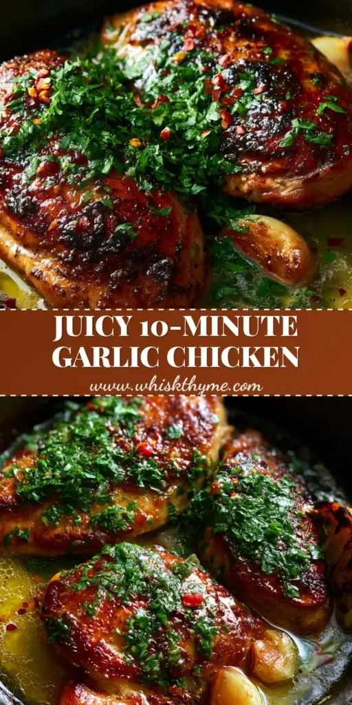 A top-down smartphone photo of succulent golden-seared chicken breasts in a cast iron skillet with garlic butter sauce and parsley. (Chicken dish)