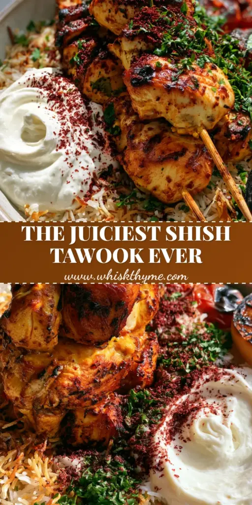 A handheld smartphone photo of a ceramic platter featuring Middle Eastern chicken skewers over vermicelli rice with white garlic toum and red sumac.